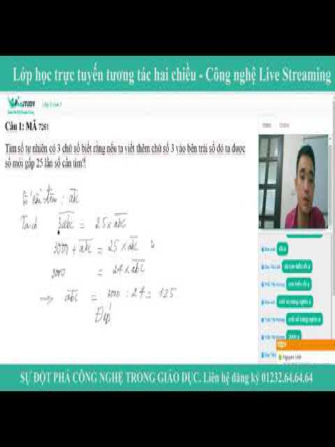Lớp học trực tuyến tương tác 2 chiều - Công nghệ Live streaming